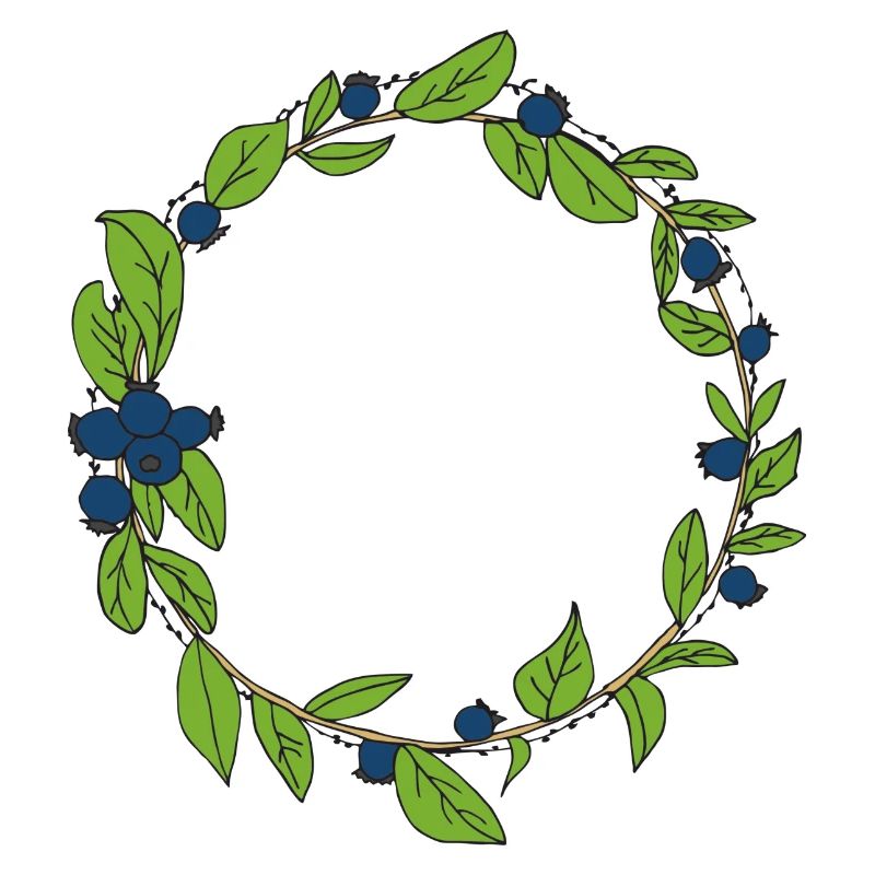 blueberry wreath