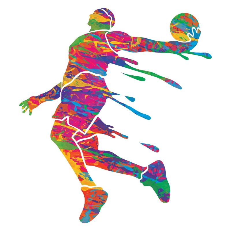 Basketteur Coloré Paint Slam Dunk Sports