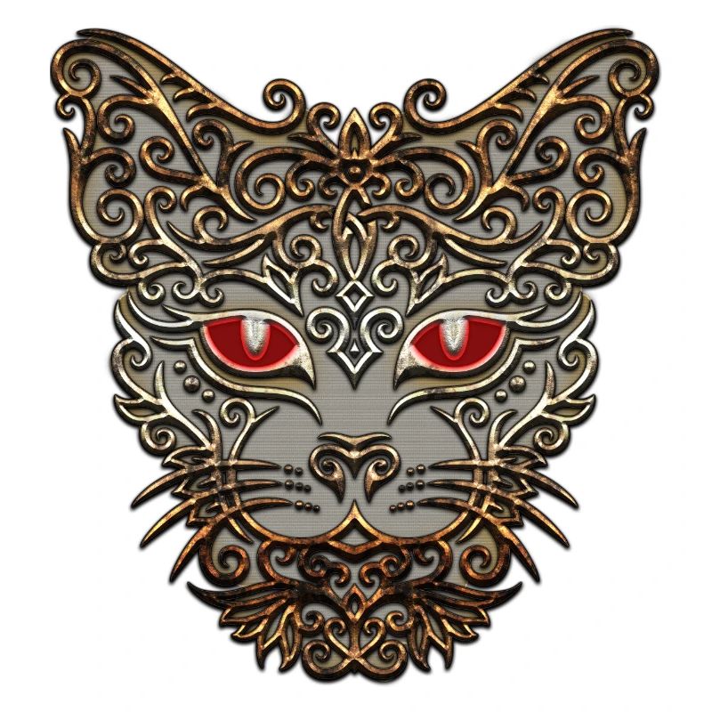tête de chat décorative