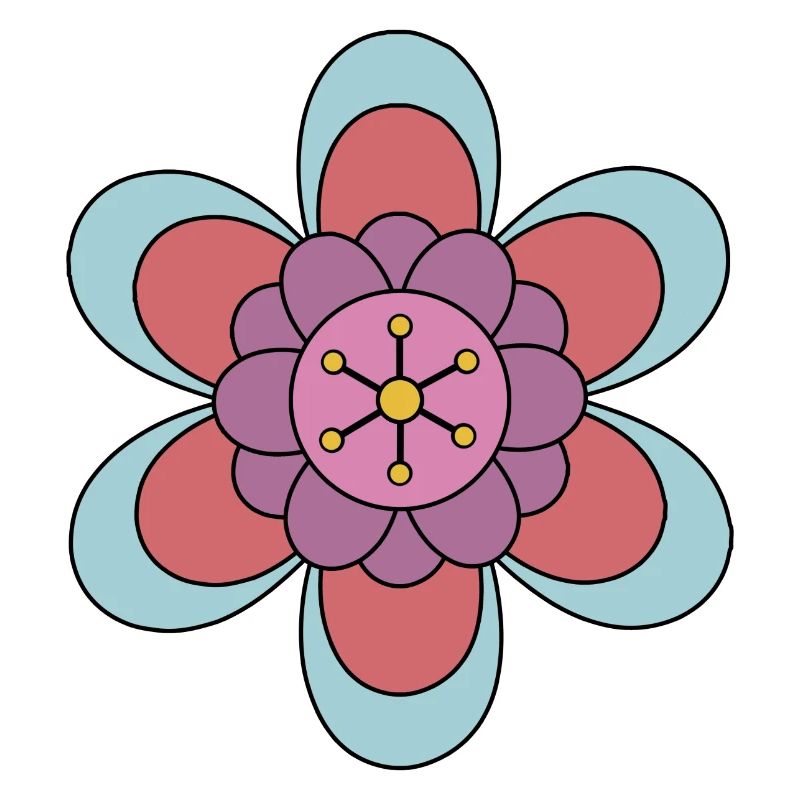 Cute Funky Hippie Boho Flower