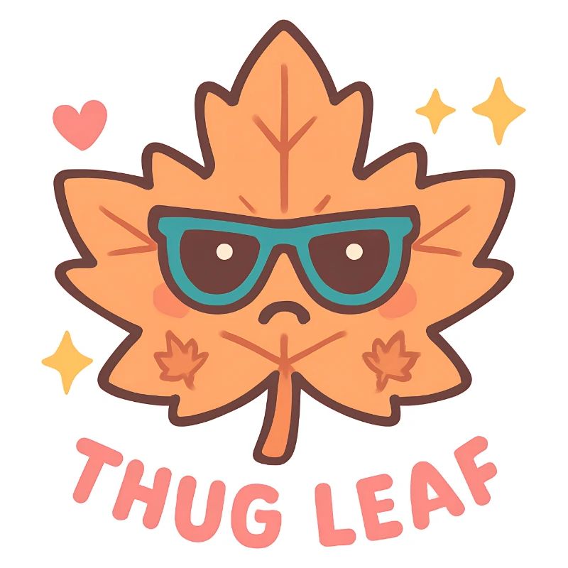 Thug Leaf Happy Fall Ernte Herbst Liebhaber Wortsp