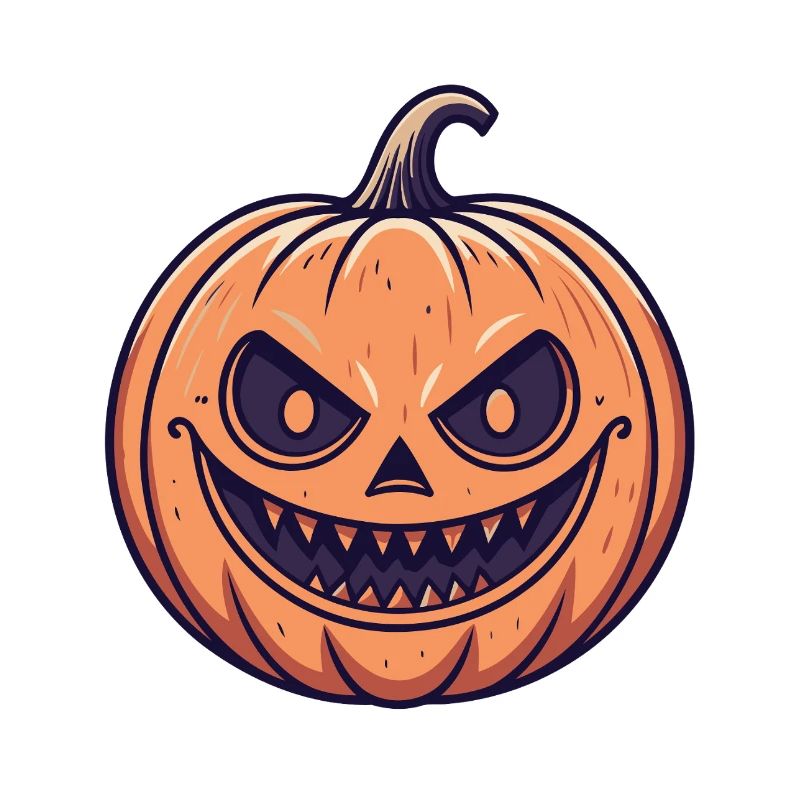 Evil pumpkin with a sinister smile