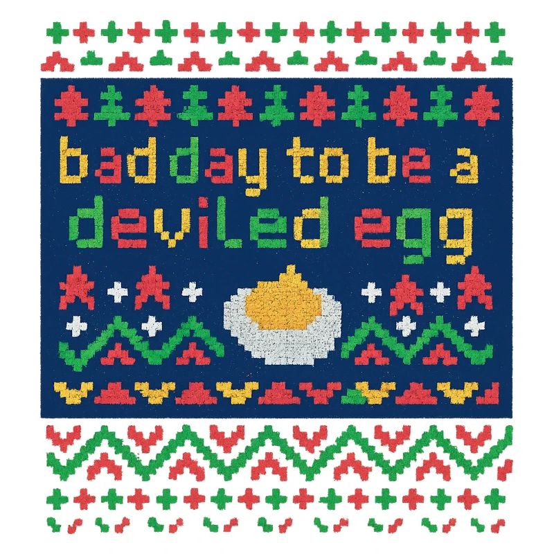 Deviled Egg Pixel Pun, Xmas Food lover