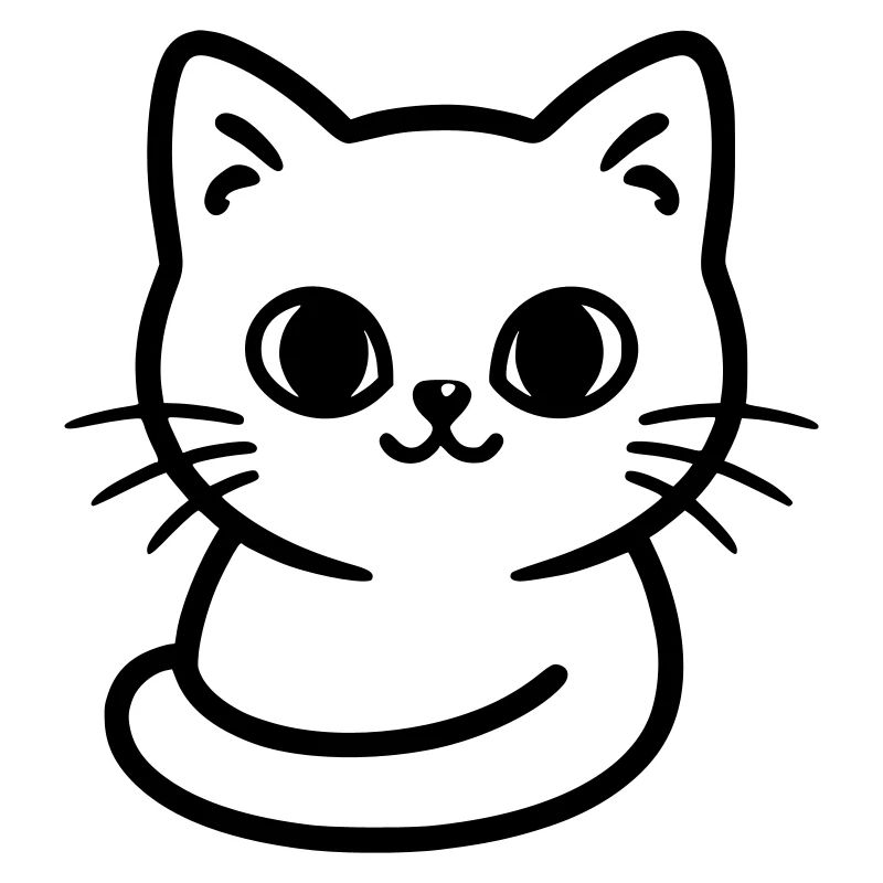 chaton mignon - chat adorable - silhouette