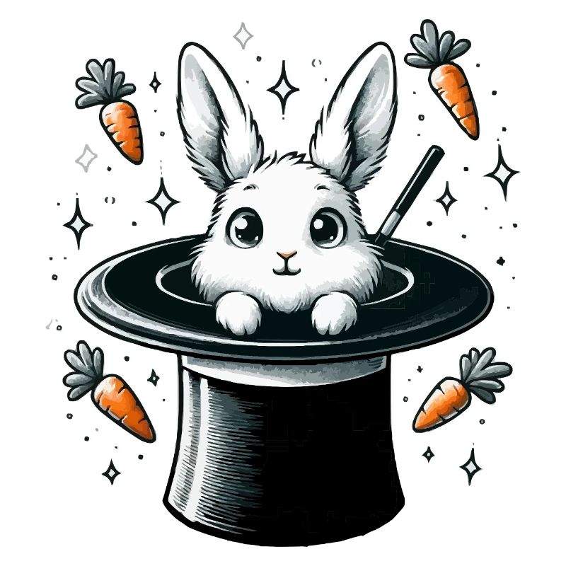Magic bunny from the magic hat