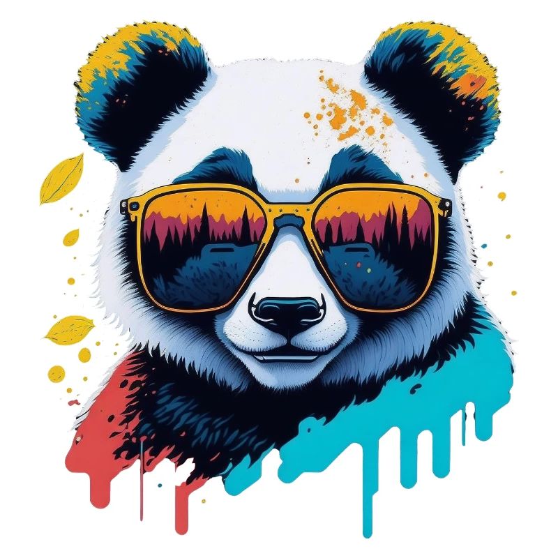 Explosion de couleurs des lunettes de soleil Panda