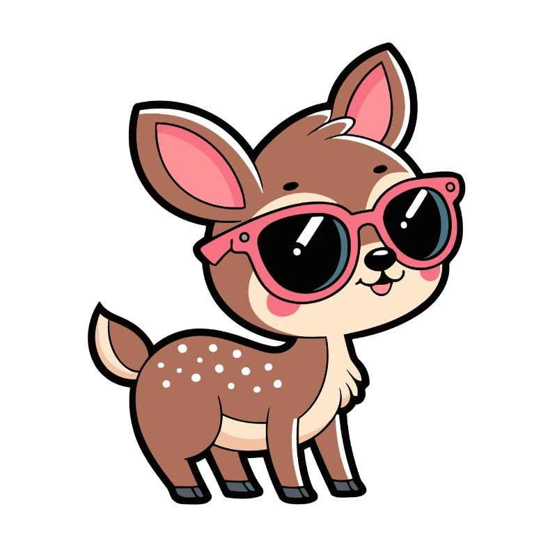 Biche chic lunettes roses