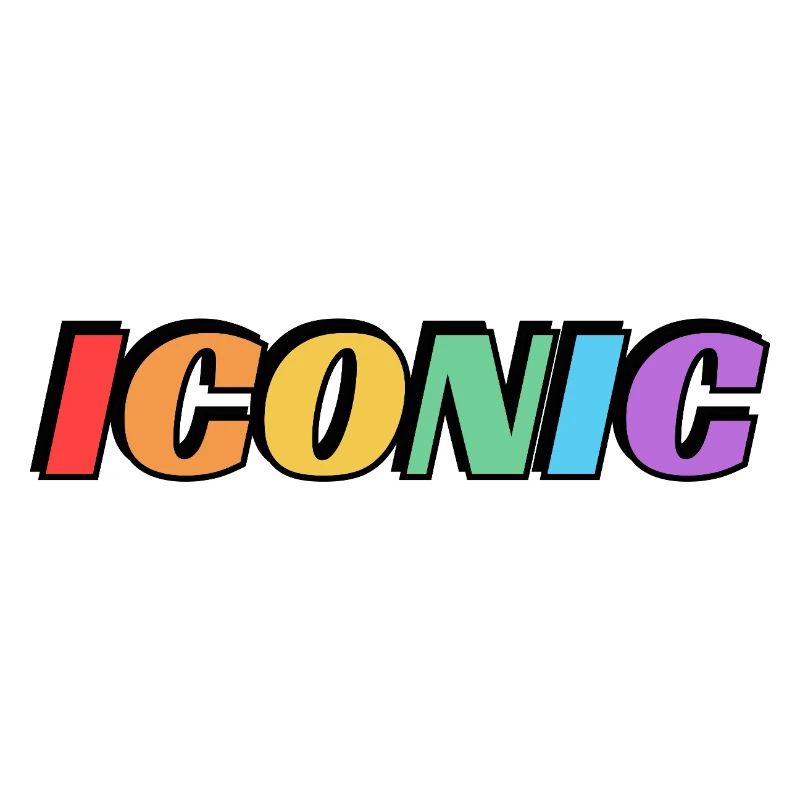 Iconic - Rainbow Text LGBT Pride