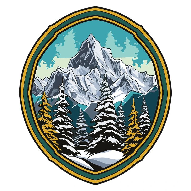 Montagnes, Forêt, Sommets, Ski