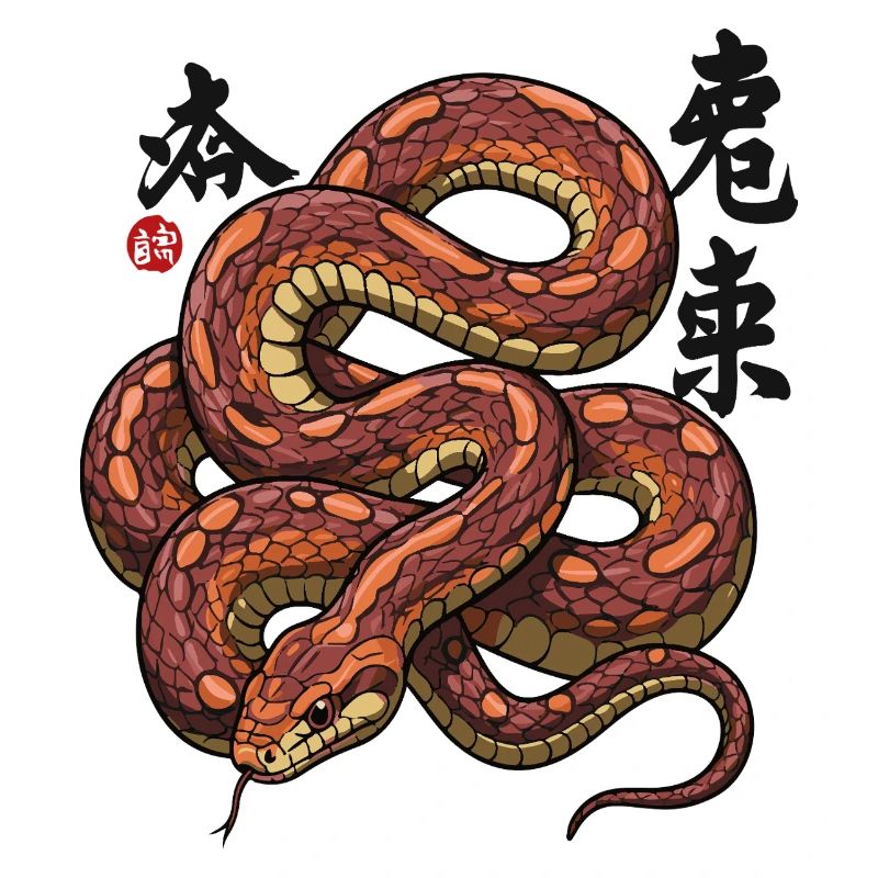 Chinois mignon Année du serpent 2025