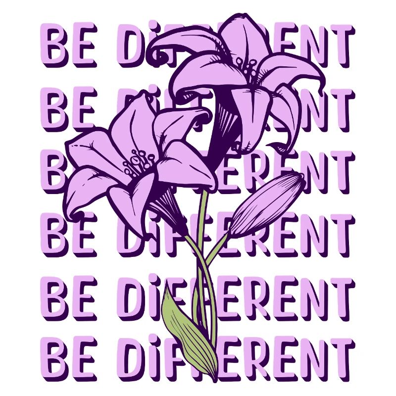 BE DIFFERENT – Fleurs de lys violets Botanique