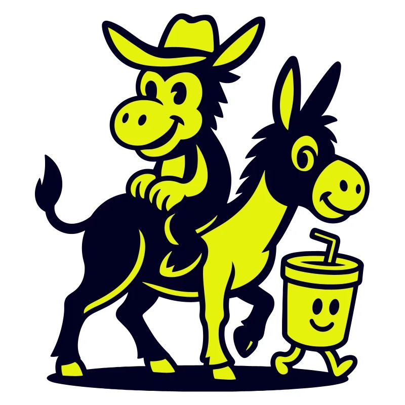 Âne sur âne et boisson