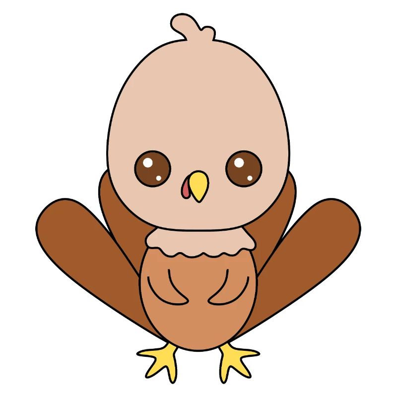 Cute Turkey Character Design