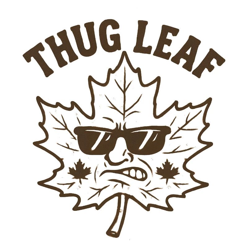 Thug Leaf Happy Fall Ernte Herbst Liebhaber Wortsp