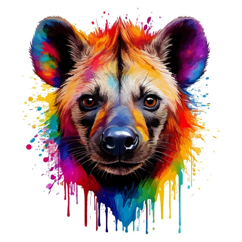 Rainbow Dog Portrait