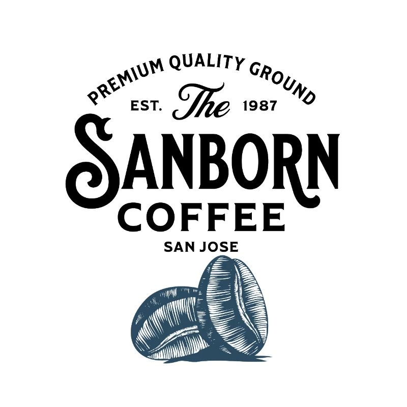 Illustration de grains de café bleus