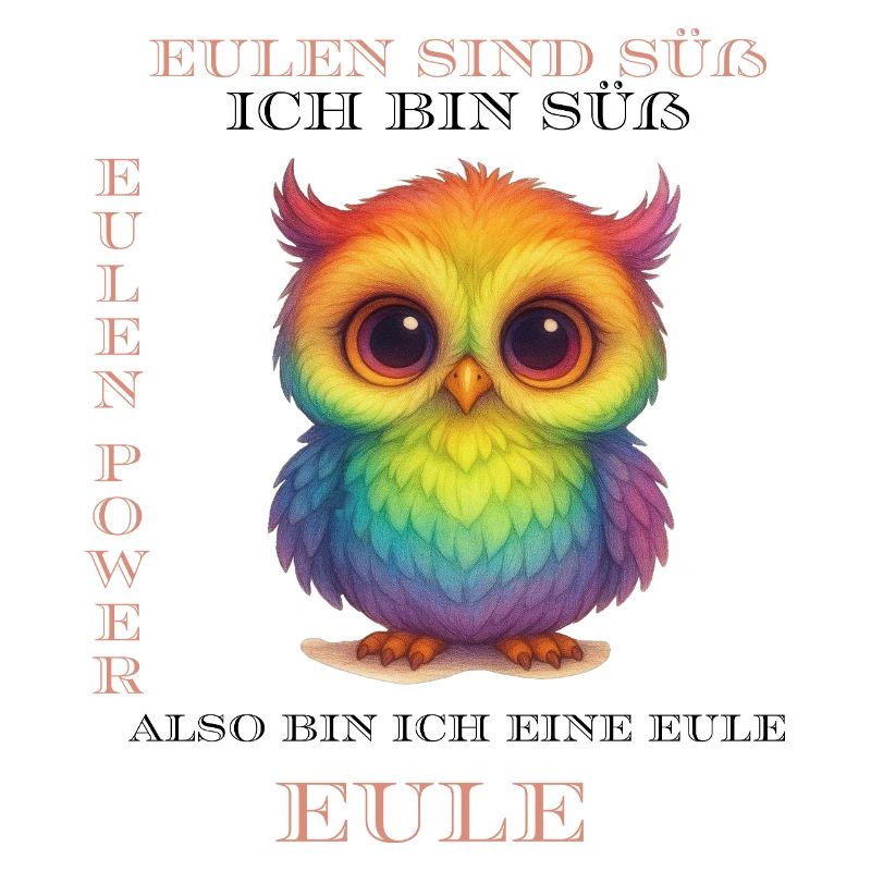 Regenbogen Eulen Power