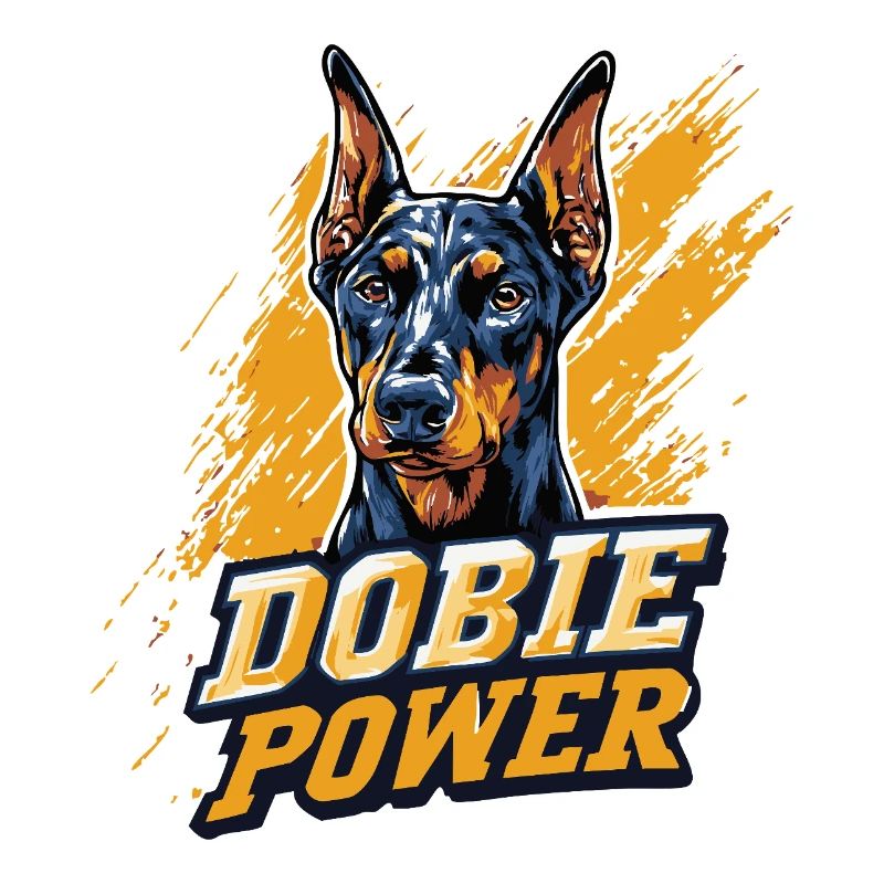 Dobermann Kopf Dobie Power