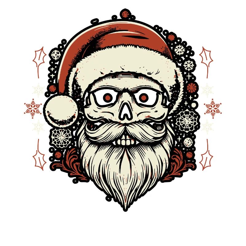 Gothic Santa Skull Christmas