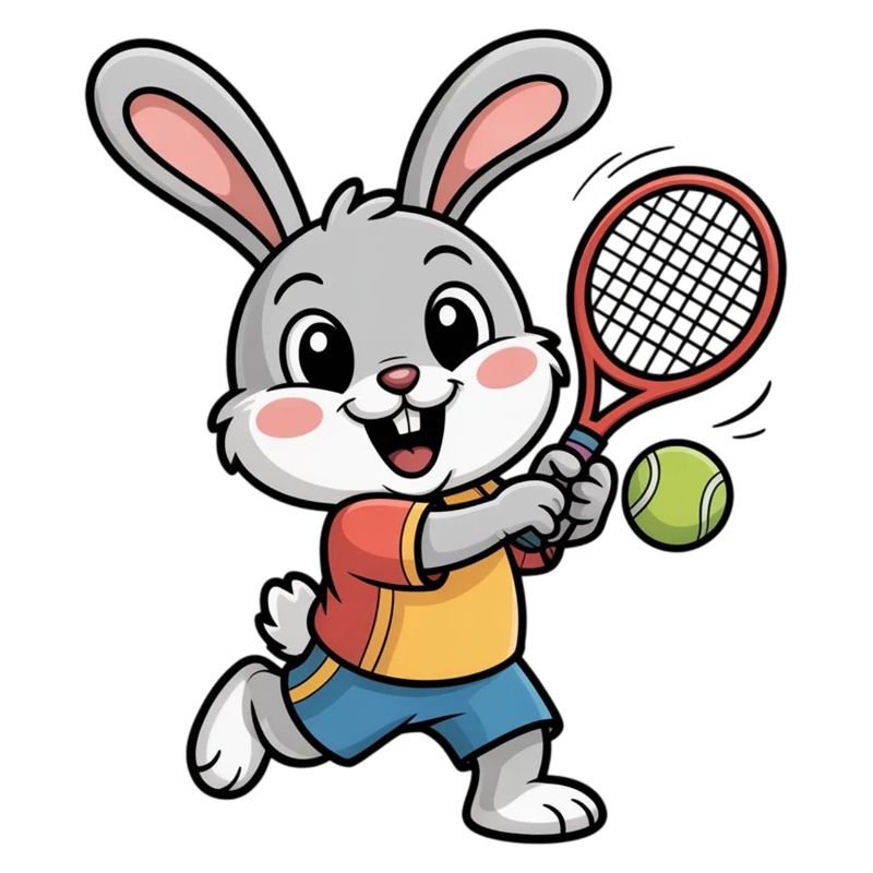 Aventure de tennis de lapins