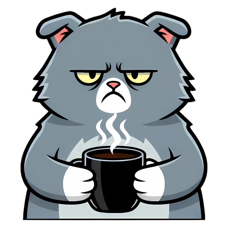 Dessin de la Tasse de Café Chat