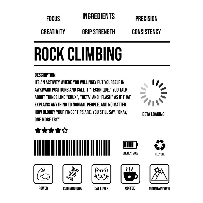 Rock Climbing Description Strength Indicator Icon