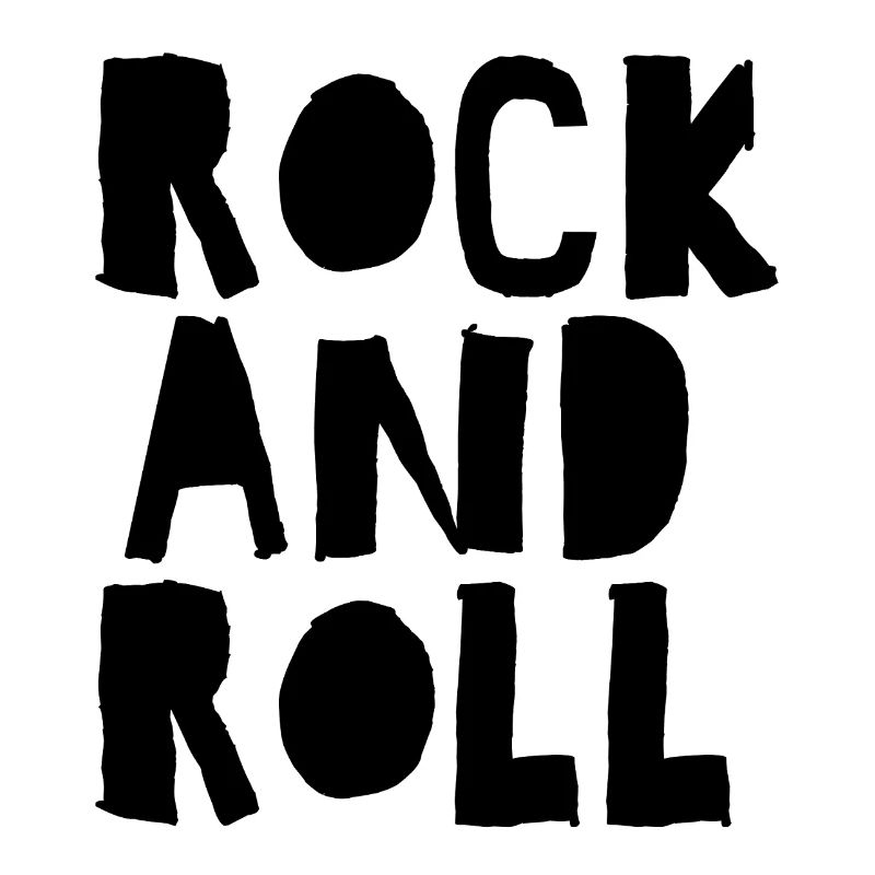 rock and roll distressed logo design