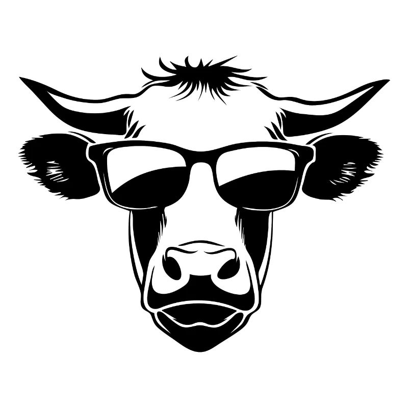 Vache cool avec des lunettes de soleil