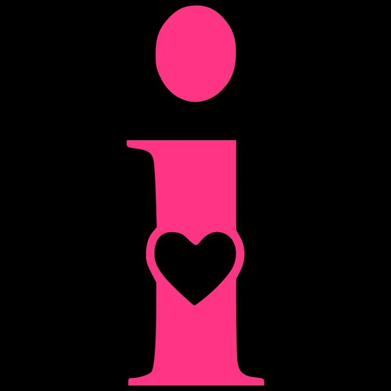 Buchstabe i Anfangsbuchstabe mit Herz