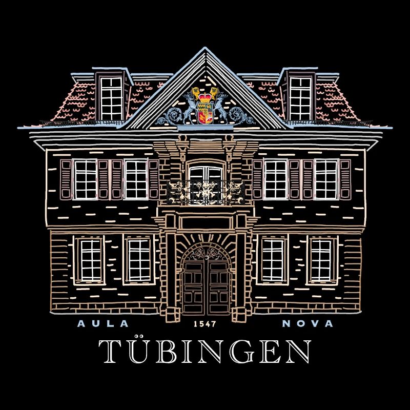 Tübingen, Drawing University House, Germany