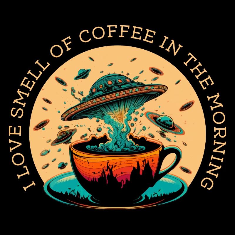 Ich liebe den Geruch Von Kaffee Am Morgen