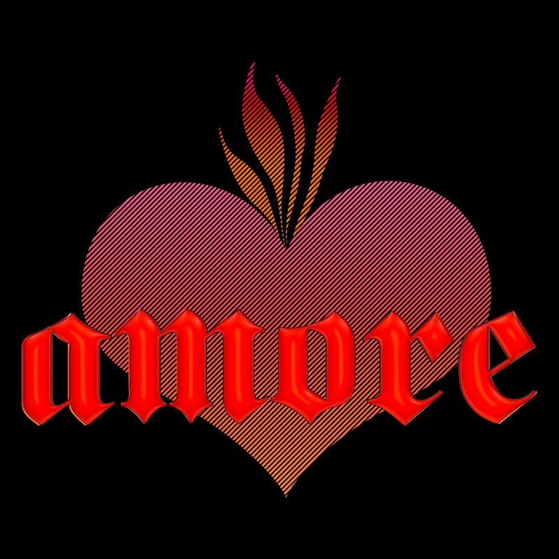 amore mit brennendem Herz