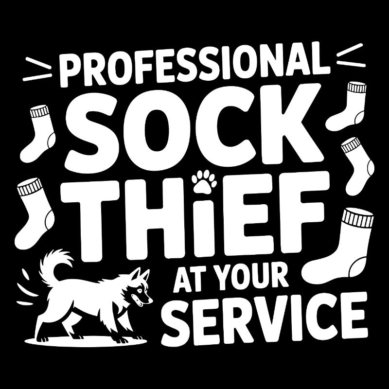 Drôle de chien Voleur de chaussettes professionnel