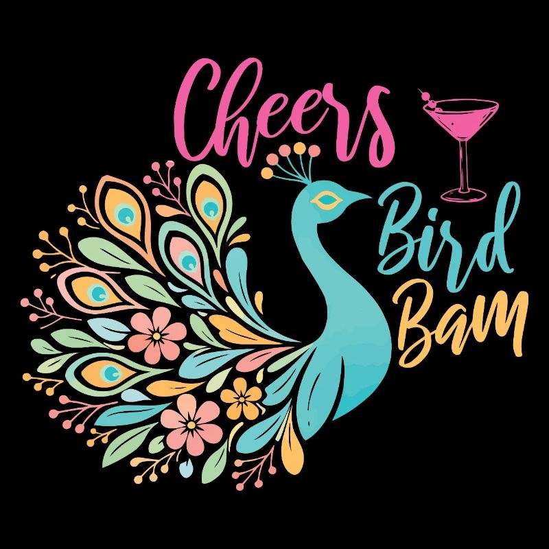 Prost, Vogel Bam Mahjong Fliesen Lustig