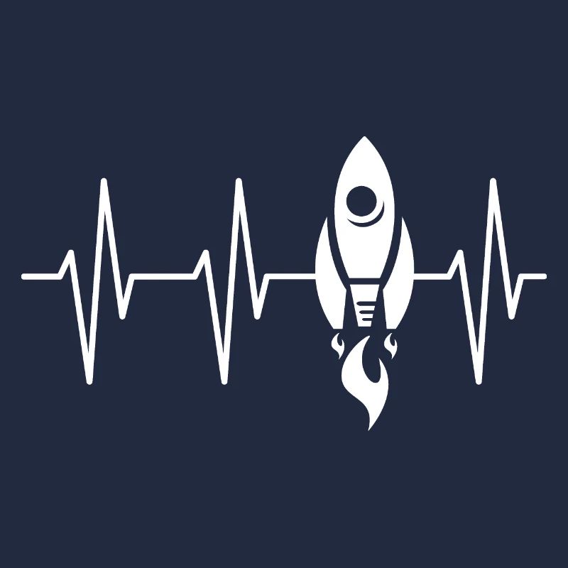 fusée, battement de cœur, espace, ecg, voyage dans l’espace, astronaute