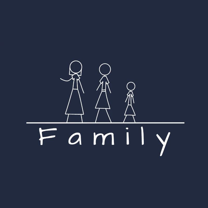 Strichmännchenfamilie