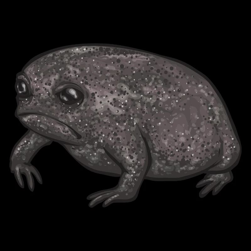 Black Rain Frog Breviceps Fuscus Frog