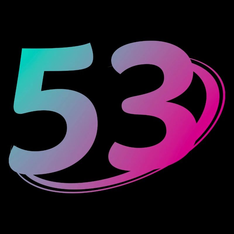 Numéro 53 multicolore