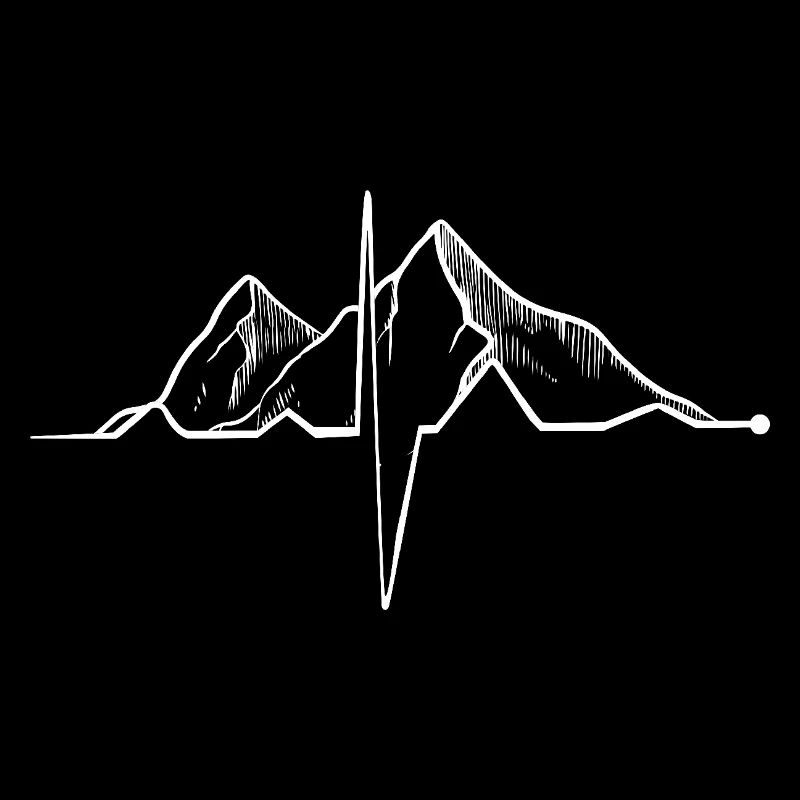 Minimalistisches Berglinien-Kunstdesign