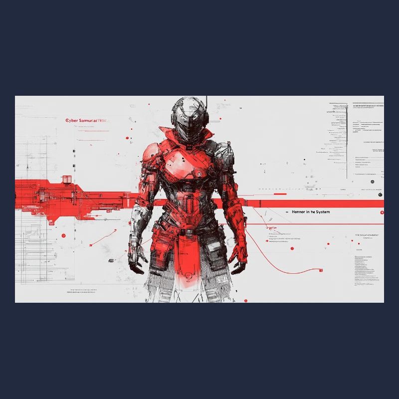 Futuristischer Cyber-Samurai