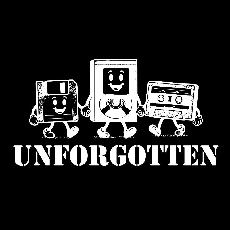 unforgotten vhs floppy disk music cassette tape