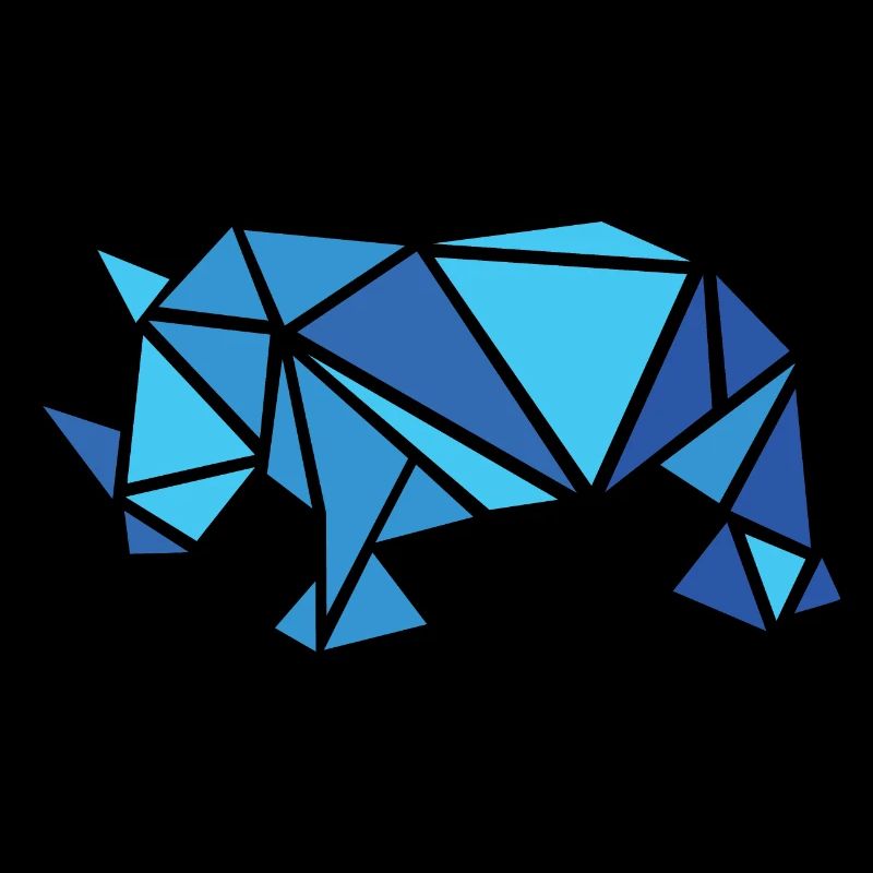 Rhino Rhino Blue Pattern Parts Animals Abstract