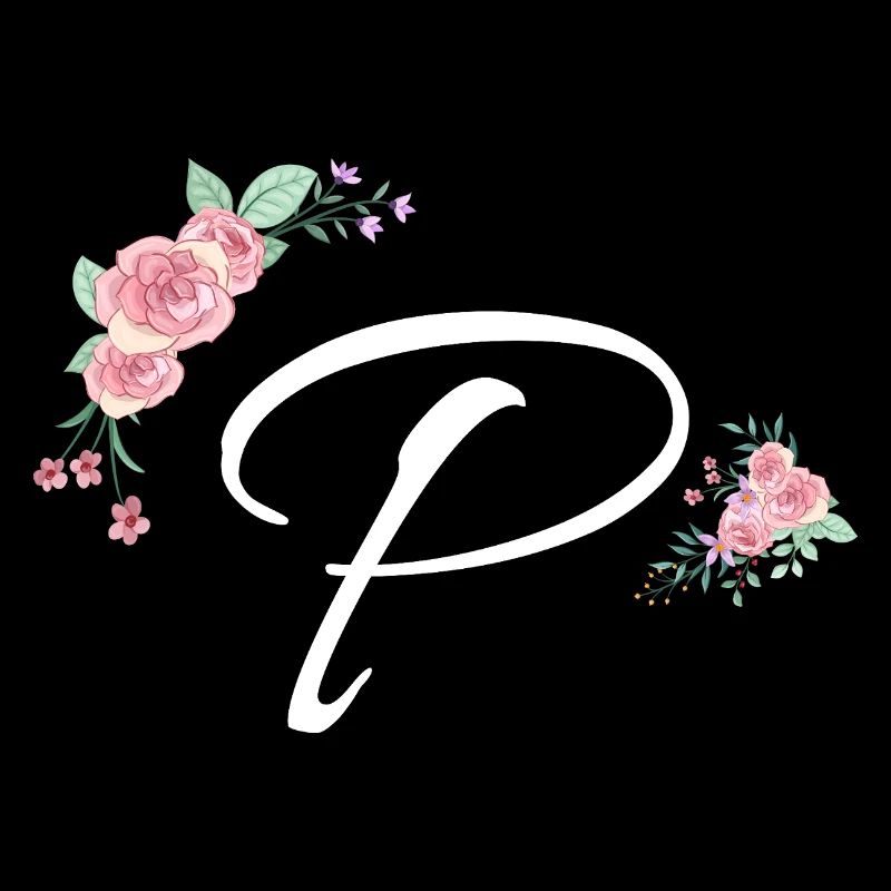 Lettre p fleurs