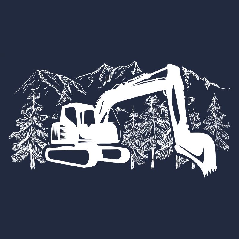 Excavatrice Silhouette Construction Equipment Operator Work