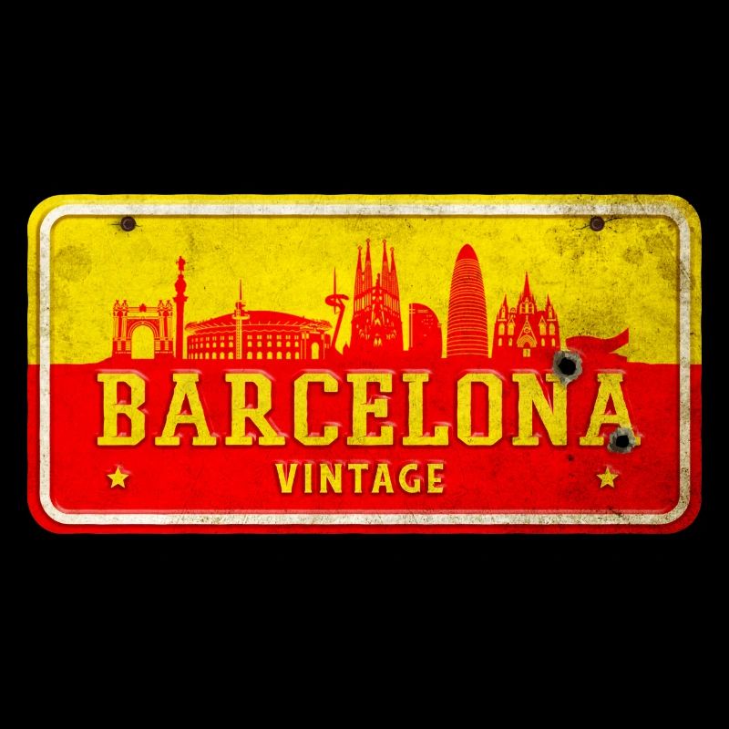 Enseigne vintage Barcelone Espagne