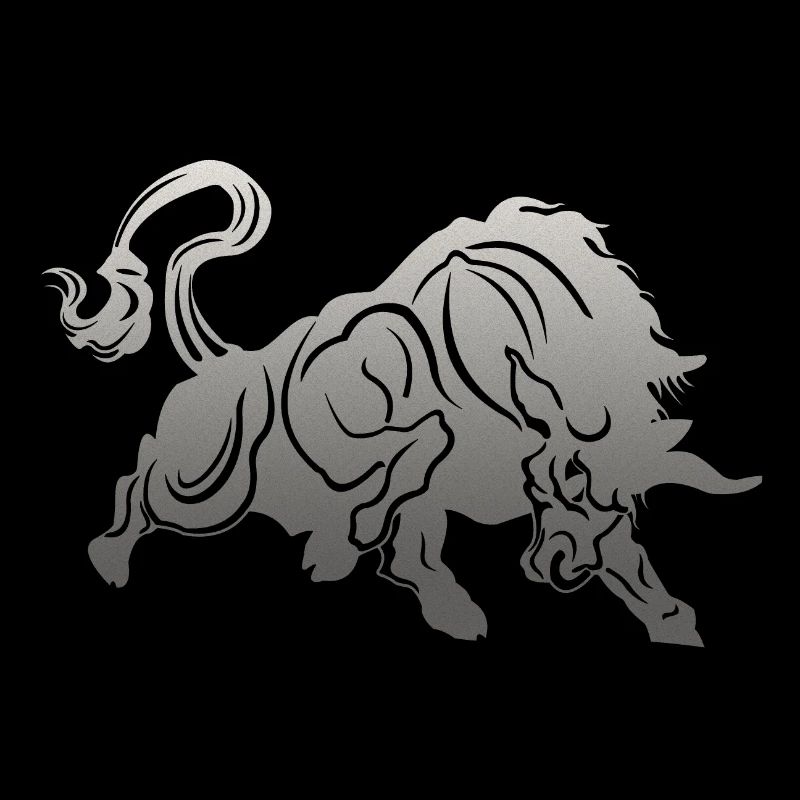 Stier Stierkopf Kopf Logo Steak Beast Gym Horn