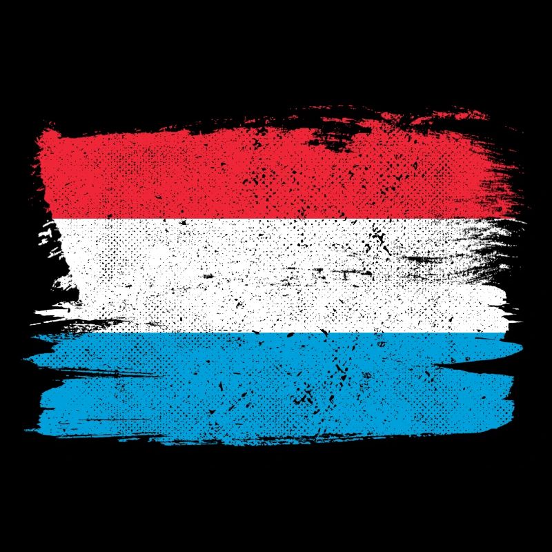 Drapeau du Luxembourg Drapeau de la Paix Vintage