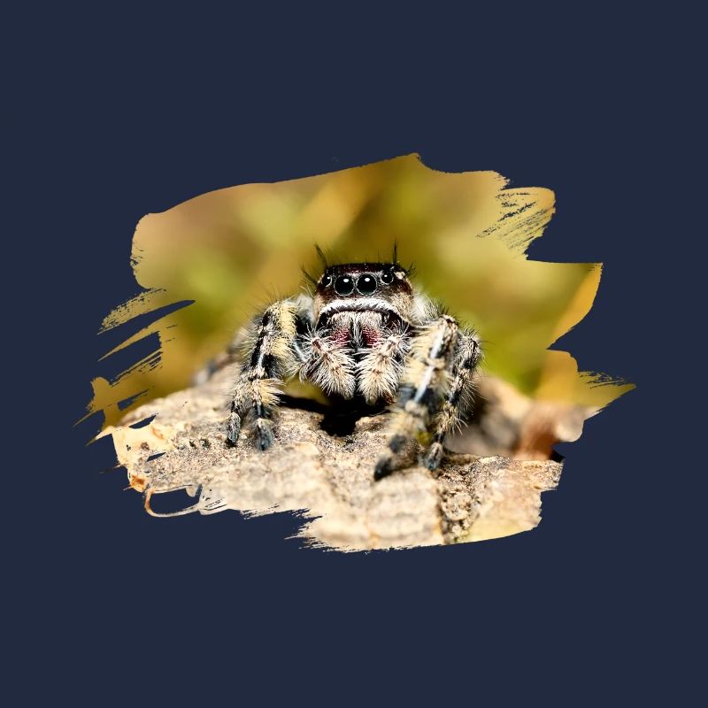 Phidippus bidentatus jumping spider spring spinne