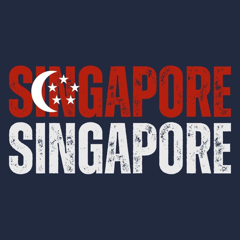 Drapeau de Singapour, j’aime Singapour