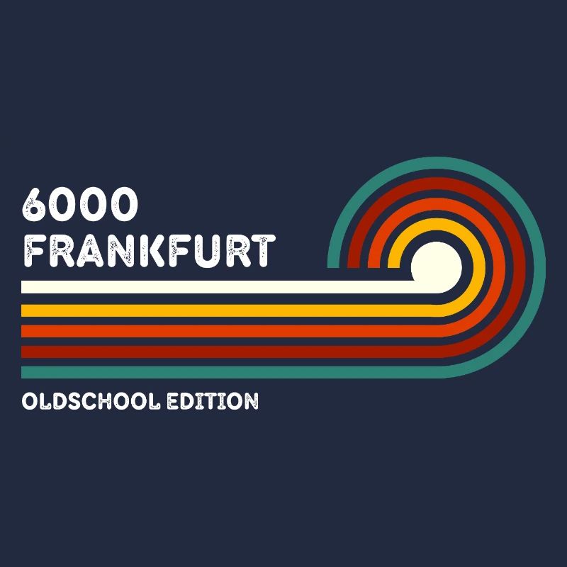 Frankfurt Retro Shirt 6000 Zip Code Vintage 70s 80s